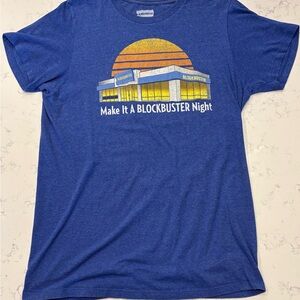 Make It A BLOCKBUSTER Night Graphic Tee - Blue